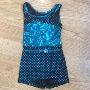 CURTAIN CALL GIRLS DANCE COSTUME ALL ONE PIECE SUPER COMFY! Child Medium